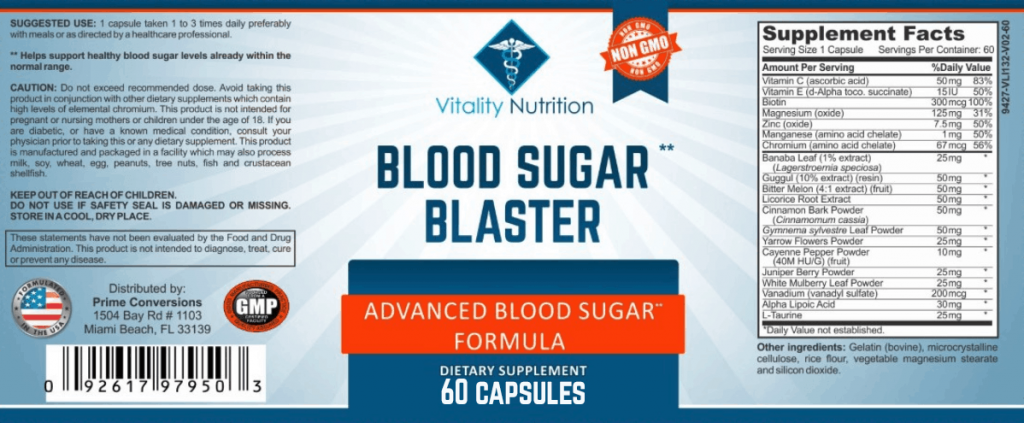 Blood sugar blaster ingredients