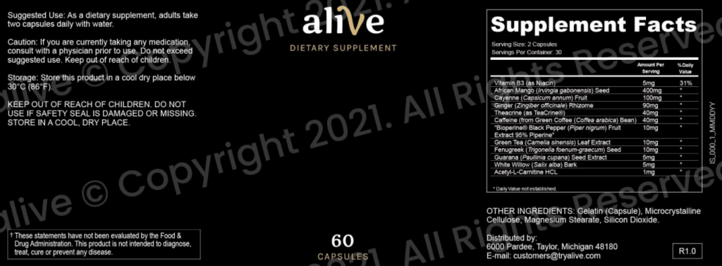 alive supplement reviews alive ingredients