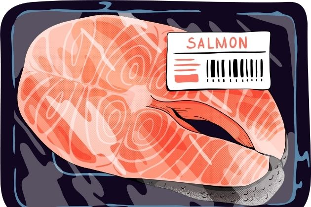 eating salmon