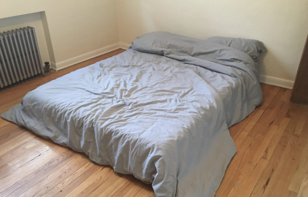 mattress on the floor