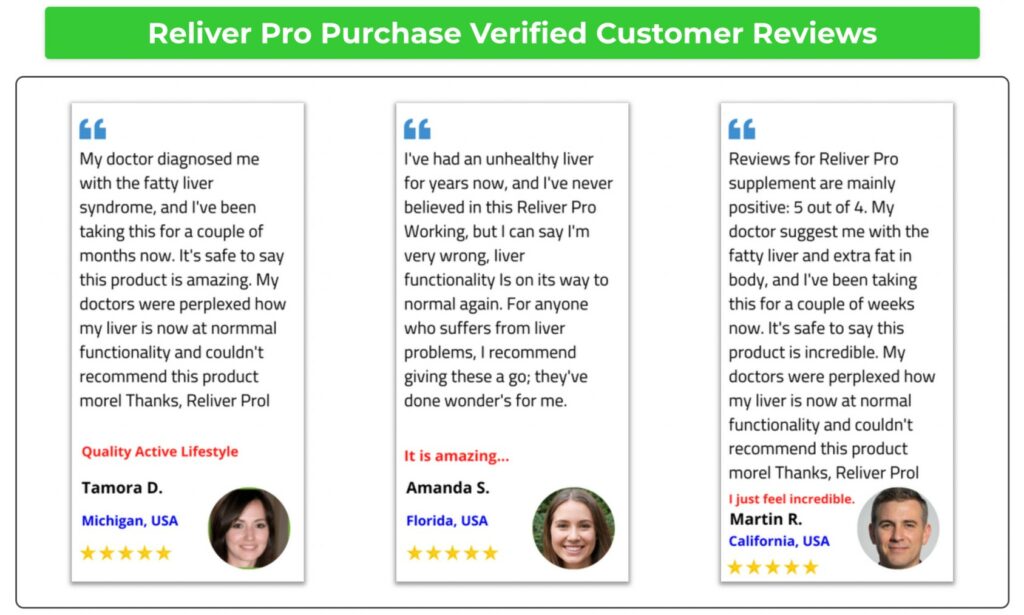 reliver pro testimonials