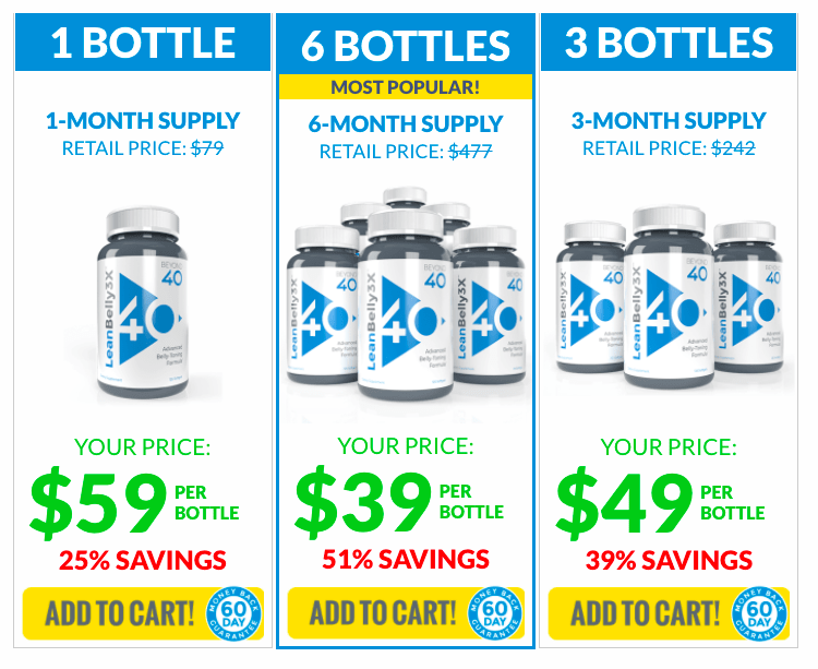 Lean Belly 3x pricing