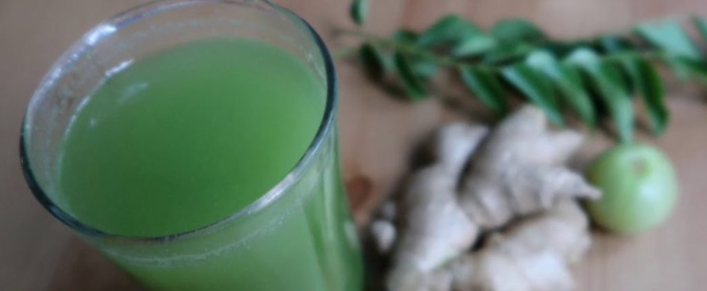 ginger curry leaves juice
