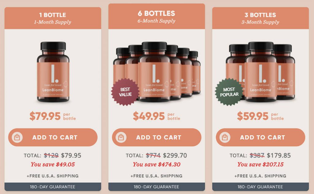 leanbiome pricing