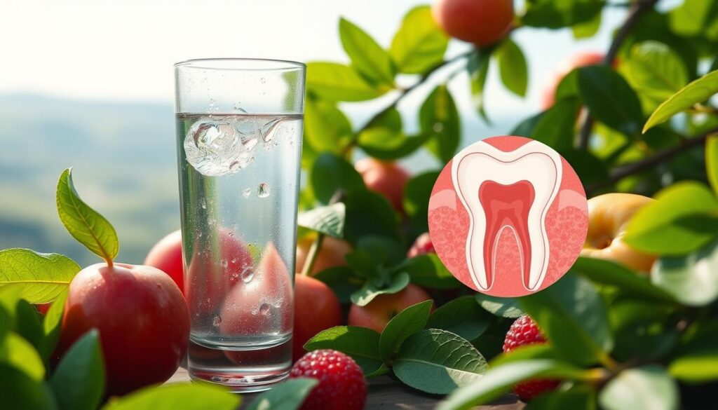 Hydration and acid reduction for stronger enamel